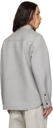sacai Gray Suiting Bonding Shirt