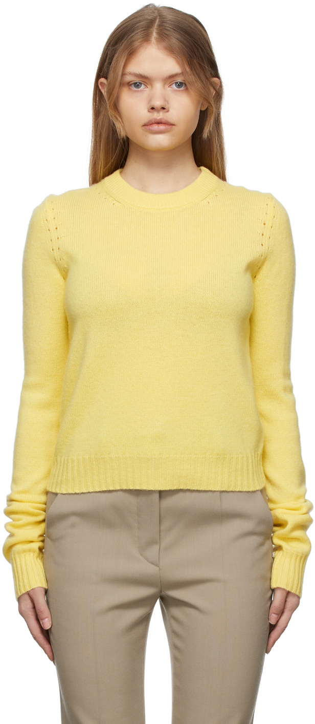 Sportmax Yellow Agitare Cashmere Crewneck