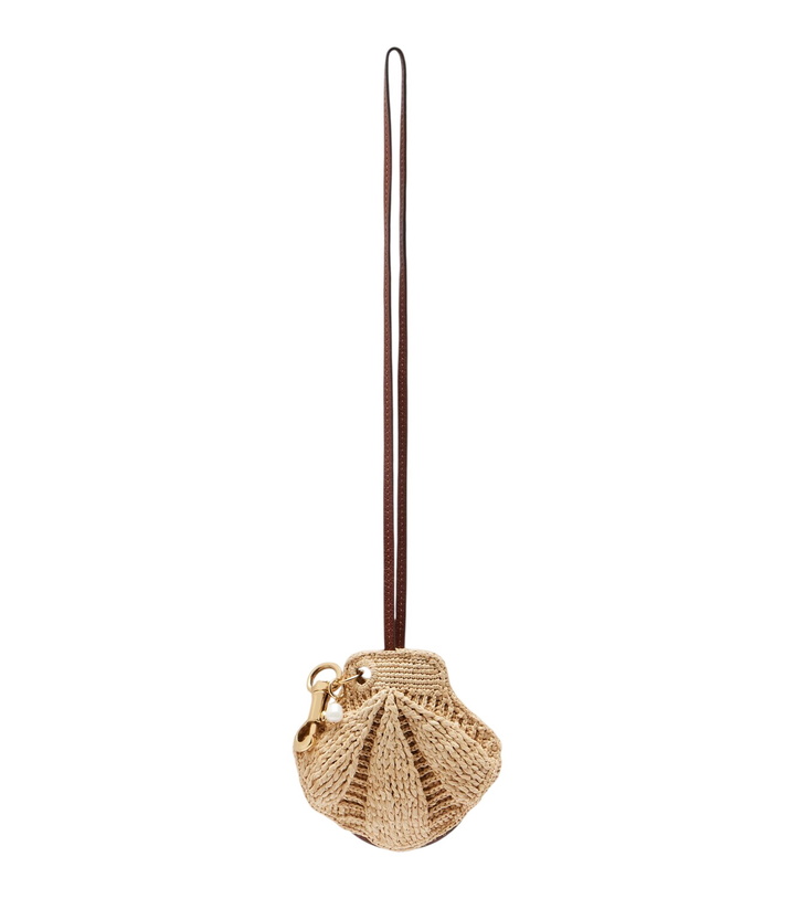 Photo: Chloé Shell embellished raffia bag charm