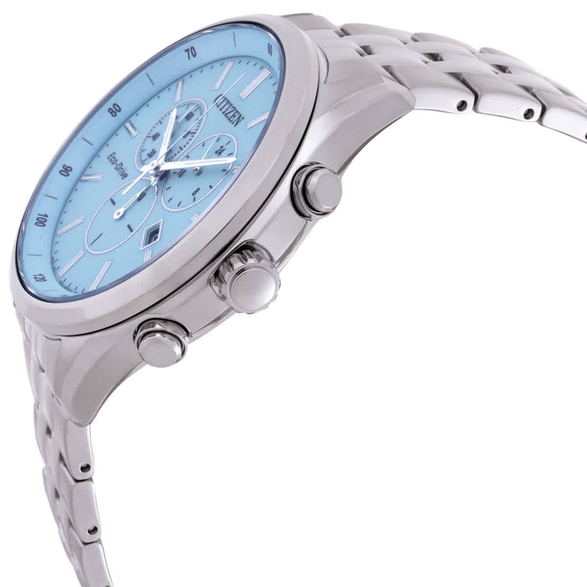 Citizen Eco-Drive Chronograph Blue Dial Mens Watch AT2570-56M