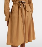 Moncler Cotton-blend zip-up shirt dress