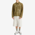 Merely Made Men's Knit Flower Overshirt in Khaki