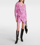 Isabel Marant Habla draped silk-blend minidress