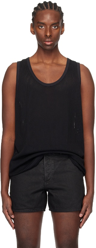 Photo: Sunspel Black Relaxed Tank Top