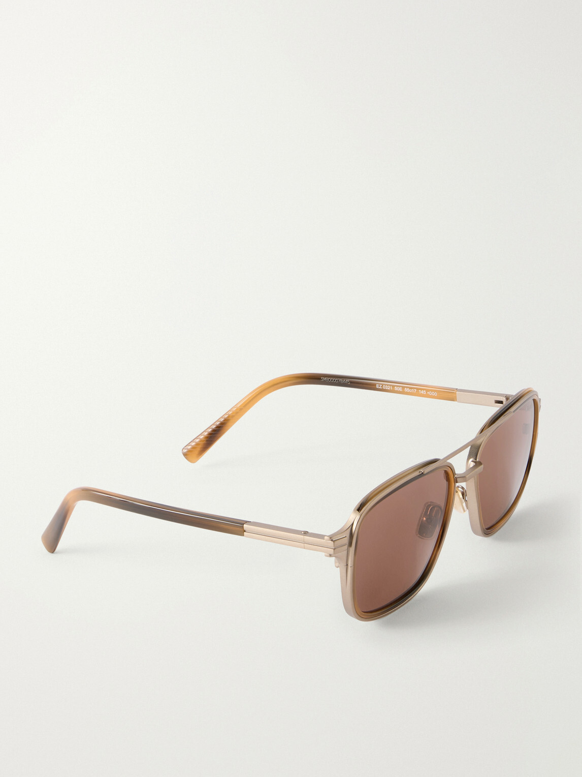 Zegna - Aviator-Style Acetate and Titanium Sunglasses - Brown