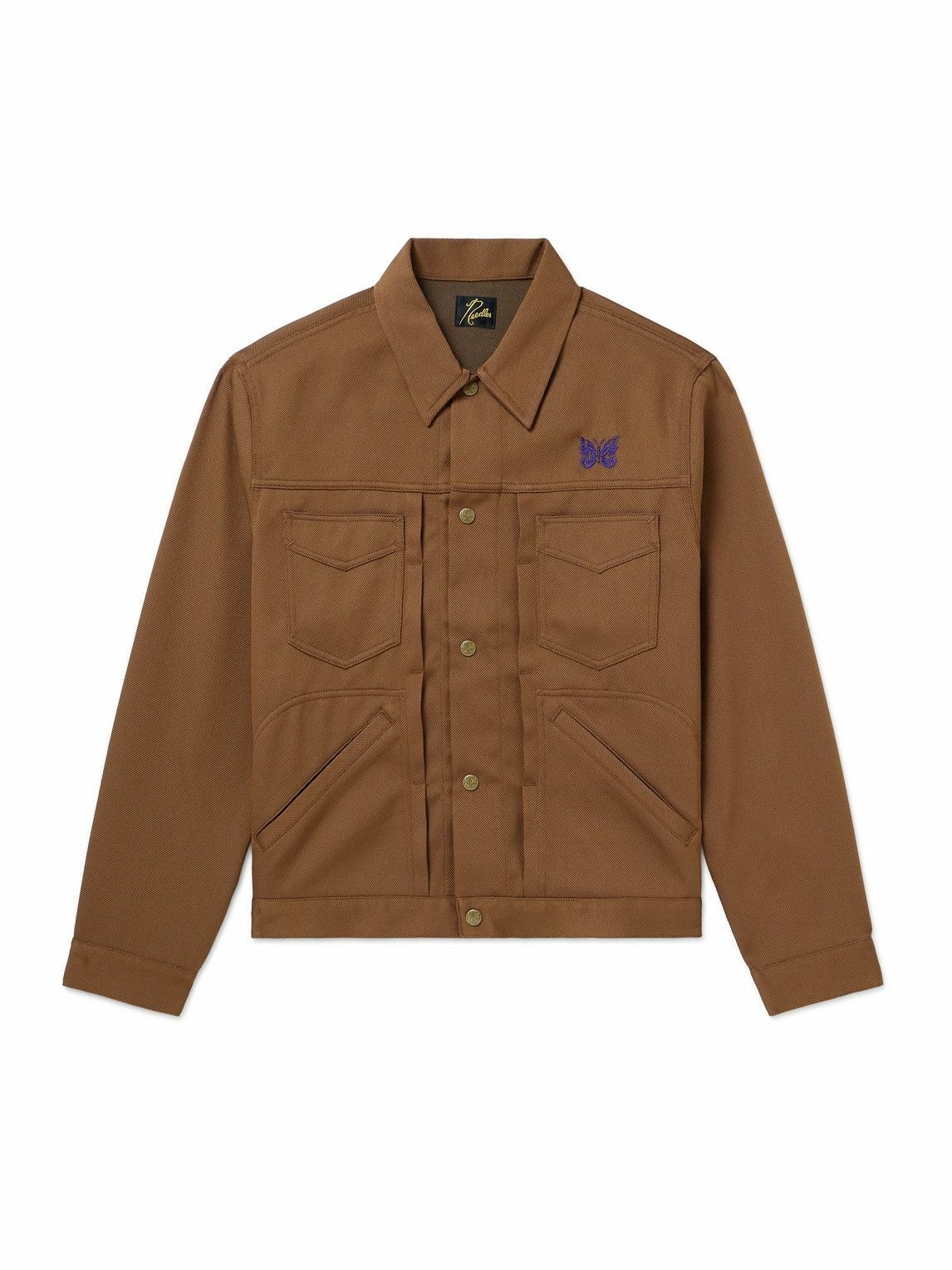 Photo: Needles - Logo-Embroidered Twill Jacket - Brown