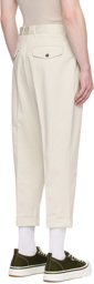 AMI Paris Off-White Carrot-Fit Trousers