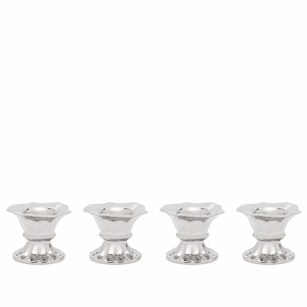HKliving Egg Cups - Set of 4 in Chrome 