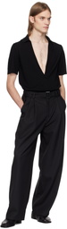 LGN Louis Gabriel Nouchi Black Polo Noir Sweater
