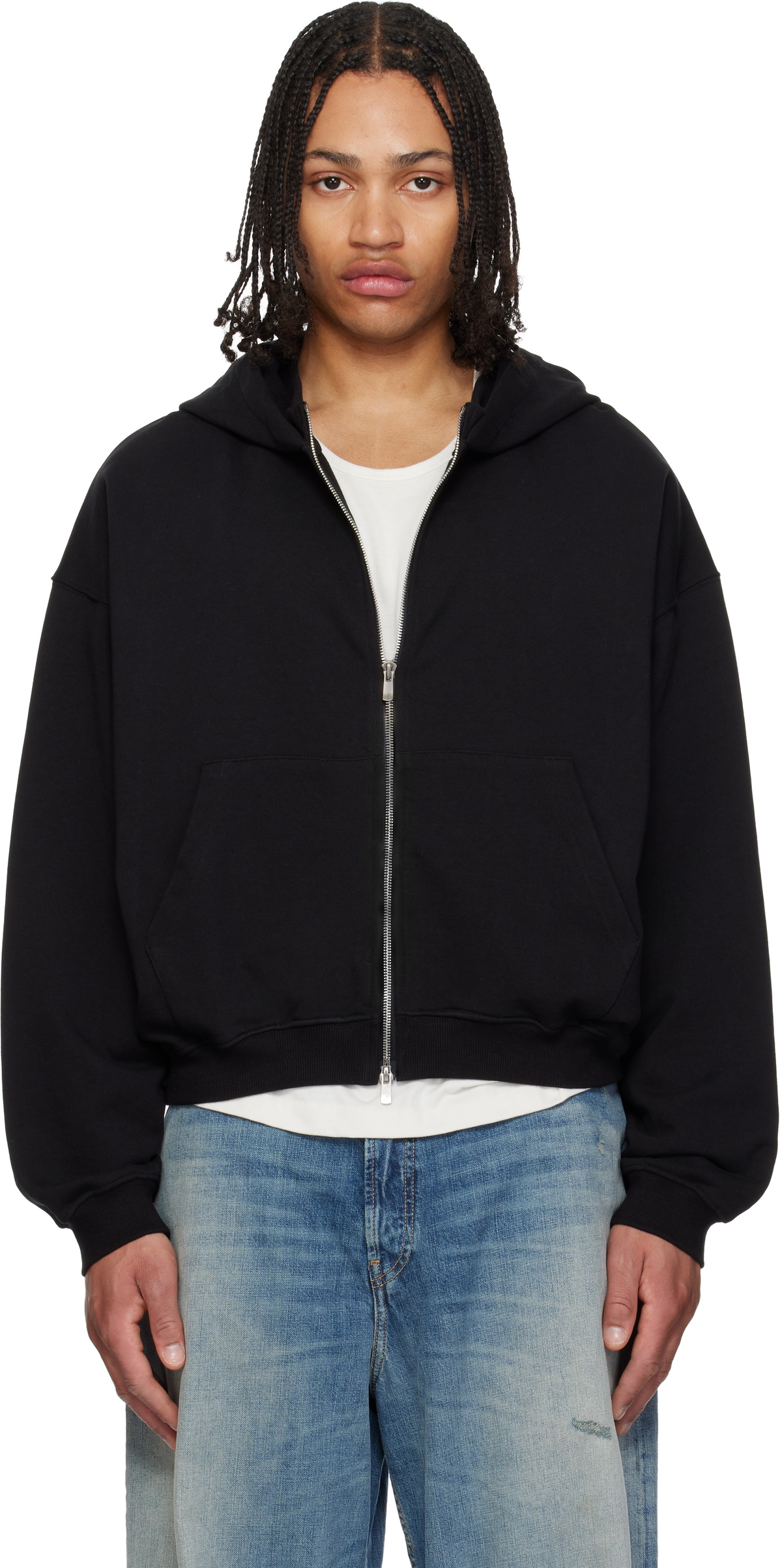 FFFPOSTALSERVICE Black RH Zip Up Hoodie FFFPOSTALSERVICE