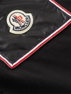 Moncler - Logo-Appliquéd Shell-Trimmed Cotton-Jersey T-Shirt - Black