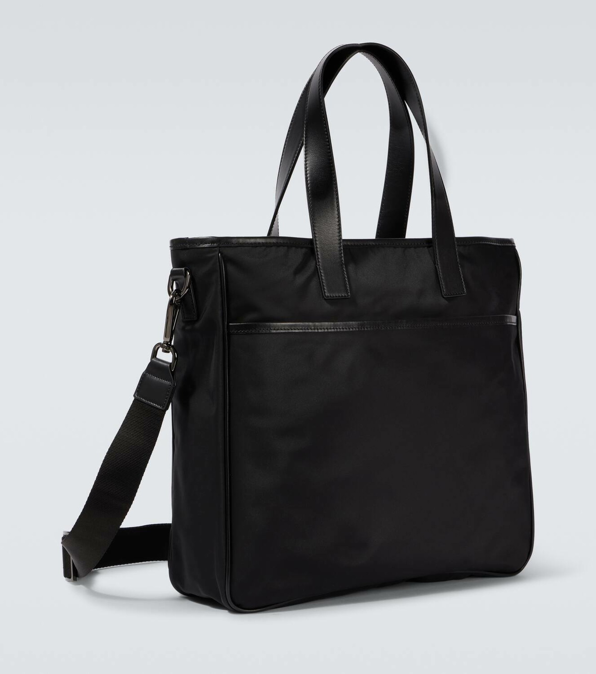 Kiton Leather-trimmed tote bag
