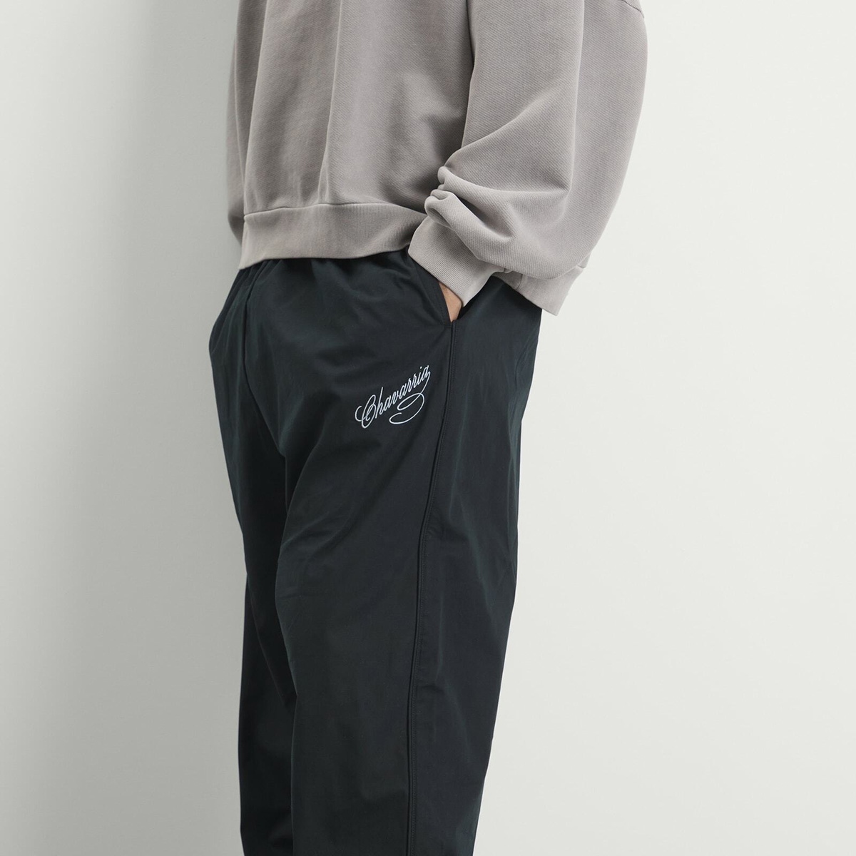 Willy Chavarria Men's Ruff Rider Track Pant in Black