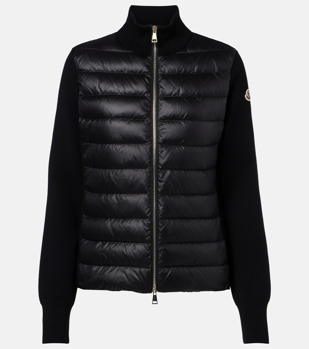 Moncler Down-paneled virgin wool cardigan