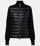 Moncler Down-paneled virgin wool cardigan