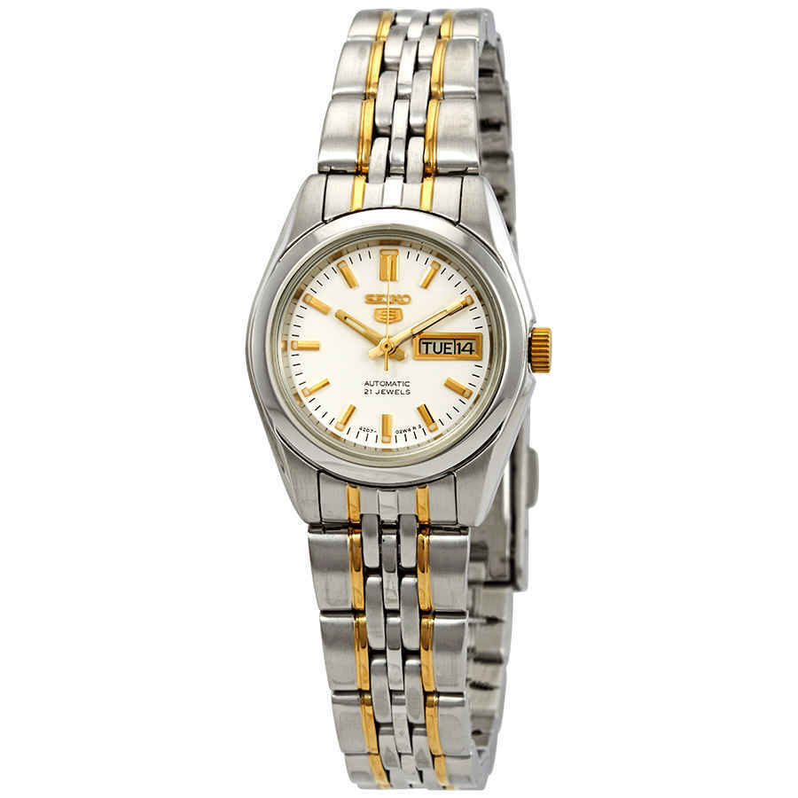 Seiko Series 5 Automatic White Dial Ladies Watch SYMA35