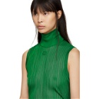 Givenchy Green Knit 4G Sleeveless Turtleneck