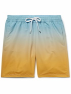 Frescobol Carioca - Straight-Leg Mid-Length Ombré Recycled Swim Shorts - Orange