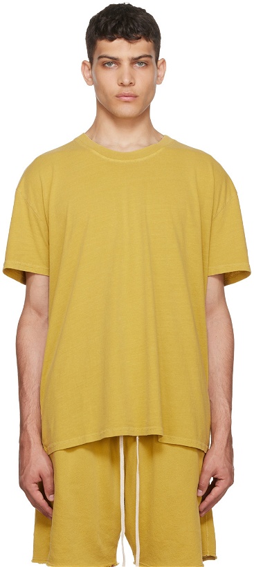 Photo: Les Tien Yellow Cotton T-Shirt