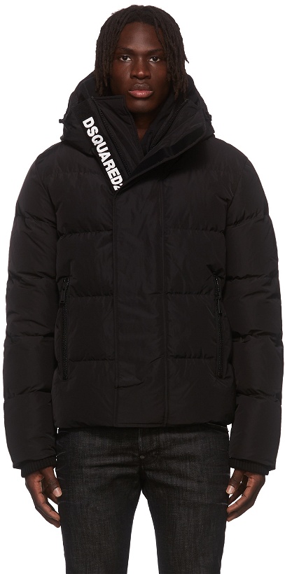 Photo: Dsquared2 Black Down Hooded Coat