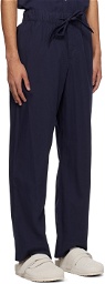 Tekla Navy Drawstring Pyjama Pants