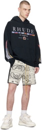 Rhude Black & White Banco Shorts