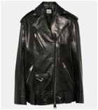Khaite Hanson leather biker jacket
