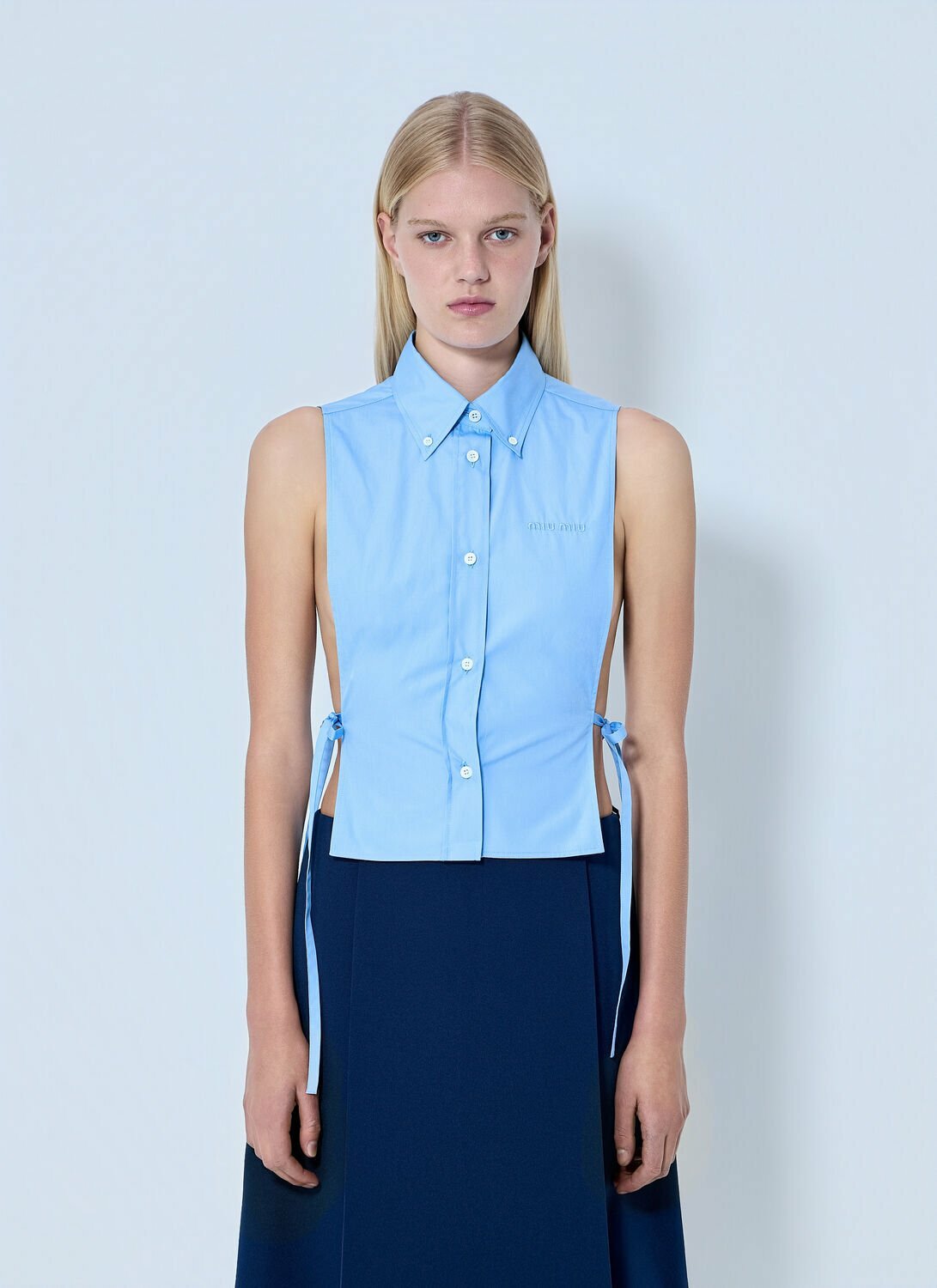 Miu Miu Poplin Sleeveless Shirt