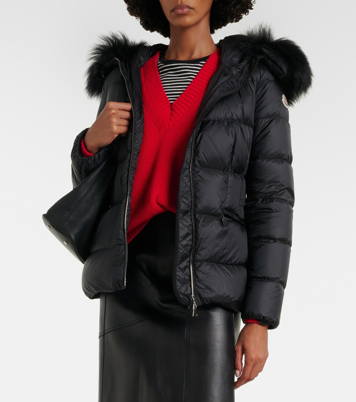 Moncler Boed shearling-trimmed down jacket