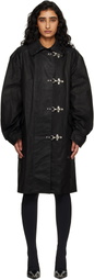 VETEMENTS Black Fireman Hooks Coat