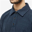 NN07 Men's Long Sleeve Joey Polo Shirt in Navy Blue