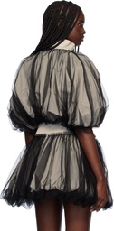 Renaissance Renaissance Gray Tiny Tulle Bomber Jacket