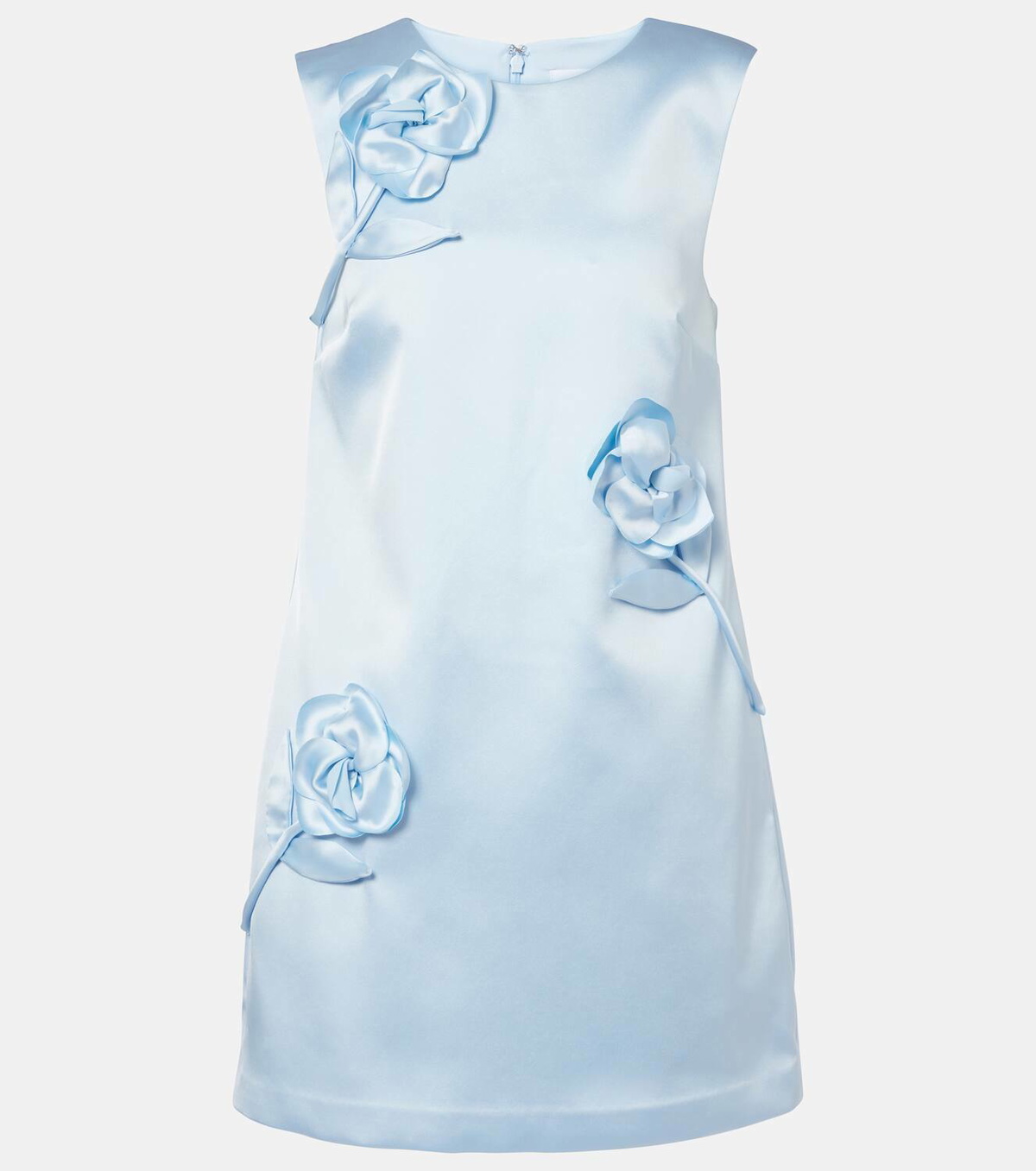 knee length dresses for ladies Self-Portrait Champagne Flower Satin Mini Dress