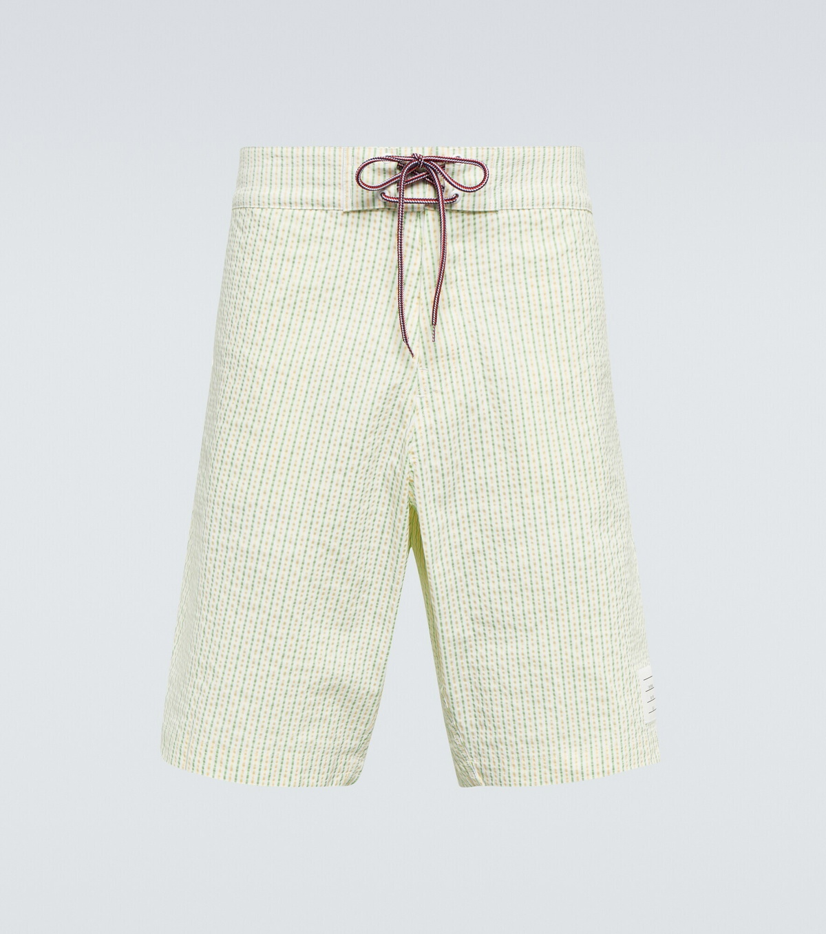 Thom Browne - Striped seersucker swim trunks