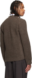 Comme des Garçons Homme Deux Brown Wool Cardigan