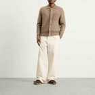 Percival Men's Novel Collared Wool Cardigan in Oak