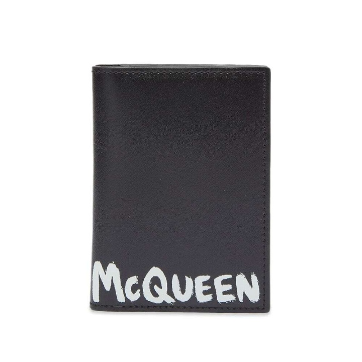 Photo: Alexander McQueen Men's Small Fold Billfold Wallet in Black/White