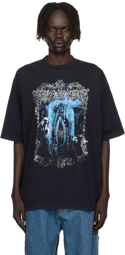 Photo: VETEMENTS Black Cradle of Filth Butterfly Oversized T-shirt