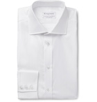 Kingsman - Turnbull & Asser White Herringbone Cotton Shirt - White