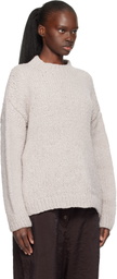 Lauren Manoogian Purple Handknit Crewneck Sweater