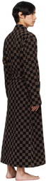 Baina Black & Brown Sulis Bathrobe