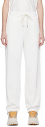 Moncler White Drawstring Lounge Pants