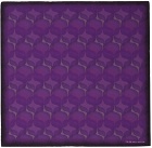 Dries Van Noten Purple Printed Pocket Square