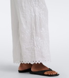 Eres Albatre embroidered linen wide-leg pants