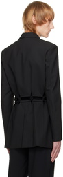 Dion Lee Black Rope Macrame Blazer