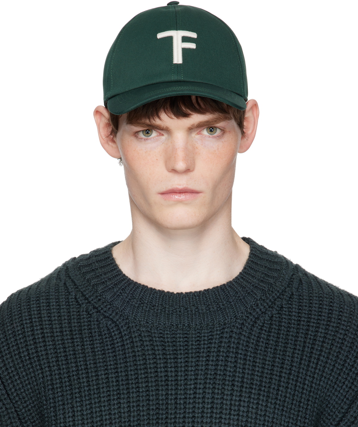TOM FORD: Green Brushed Cotton Cap | SSENSE TOM FORD: Green Brushed Cotton Cap | SSENSE