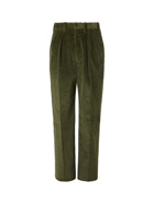 GIULIVA HERITAGE - Umberto Tapered Pleated Wool Trousers - Green