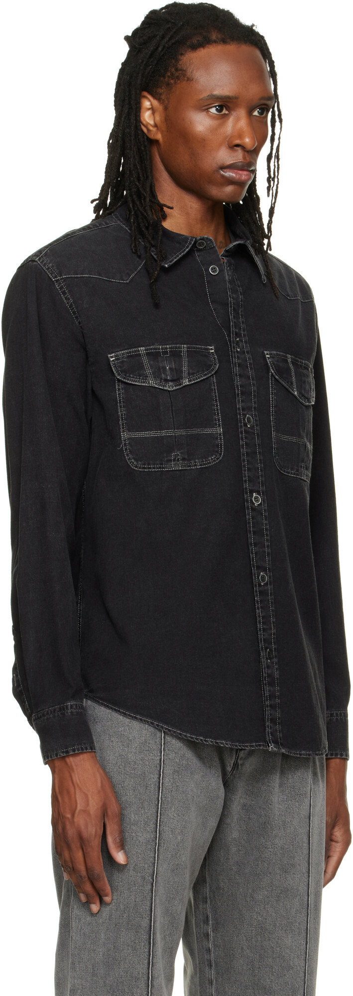 Isabel Marant Black Viken Denim Shirt