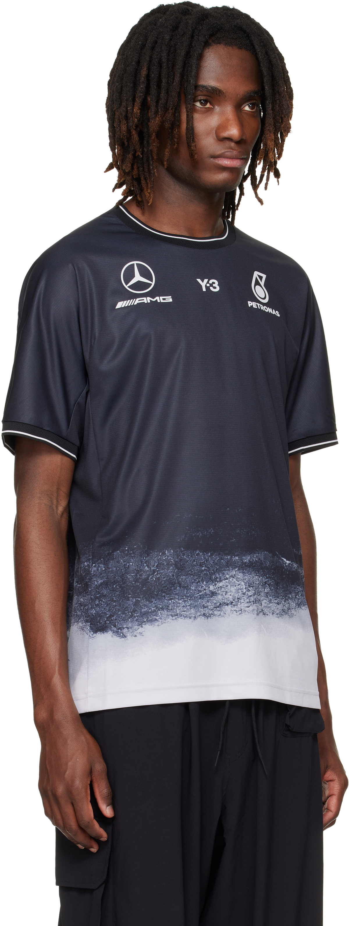 Y-3 Black Mercedes-AMG F1 Edition Mechanics Jersey T-shirt