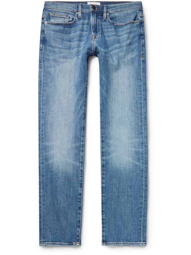 Photo: FRAME - L'Homme Slim-Fit Stretch-Denim Jeans - Blue